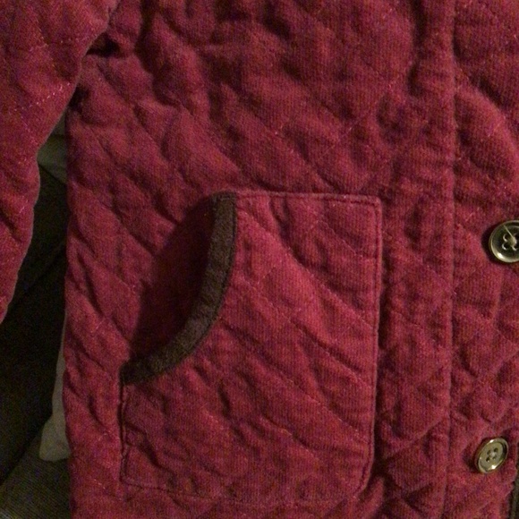 Janie & Jack Dark Pink Quilted Corduroy Jacket - Picture 3 of 6